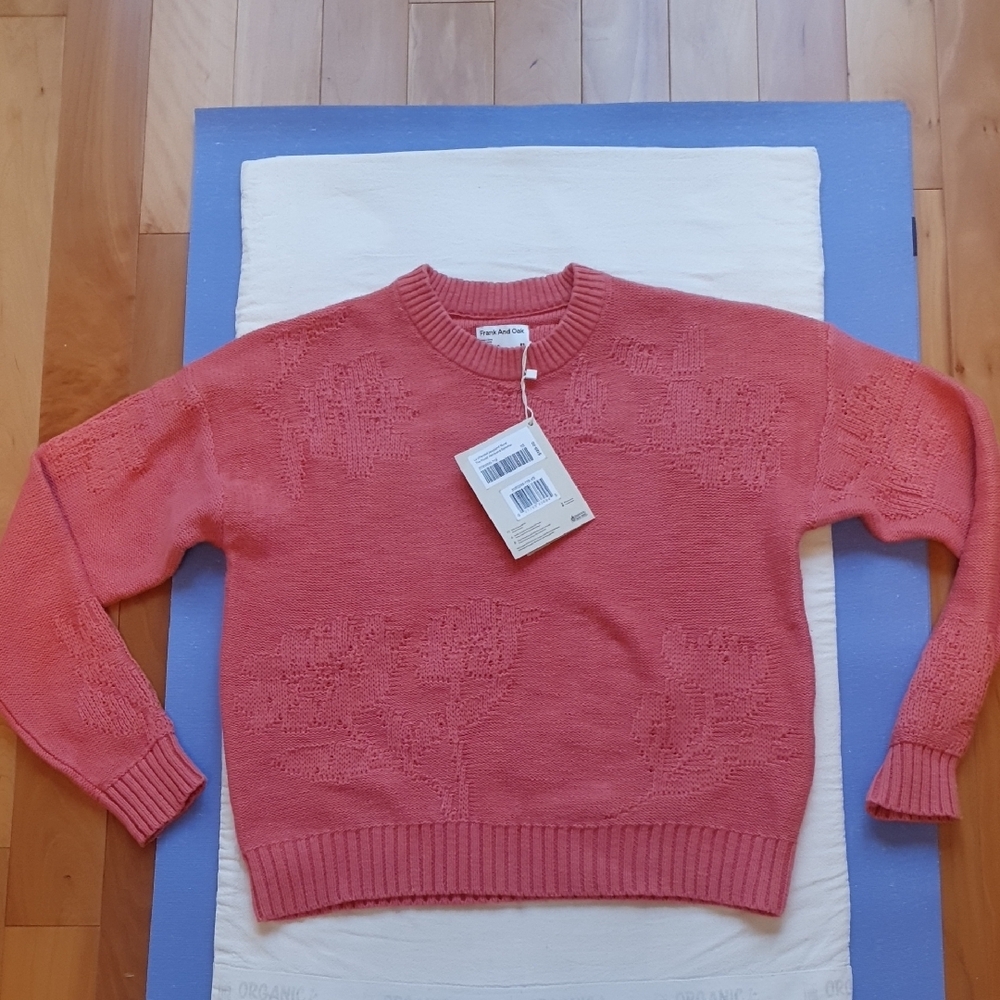 Frank & Oak Coral Jacquard Sweater